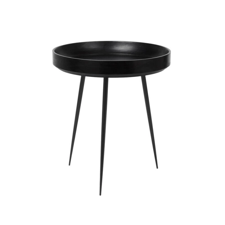 Table d'appoint guéridon BOWL Medium Noir MATER