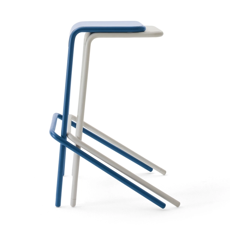 Tabouret haut ALODIA H 70cm Blanc CAPPELLINI
