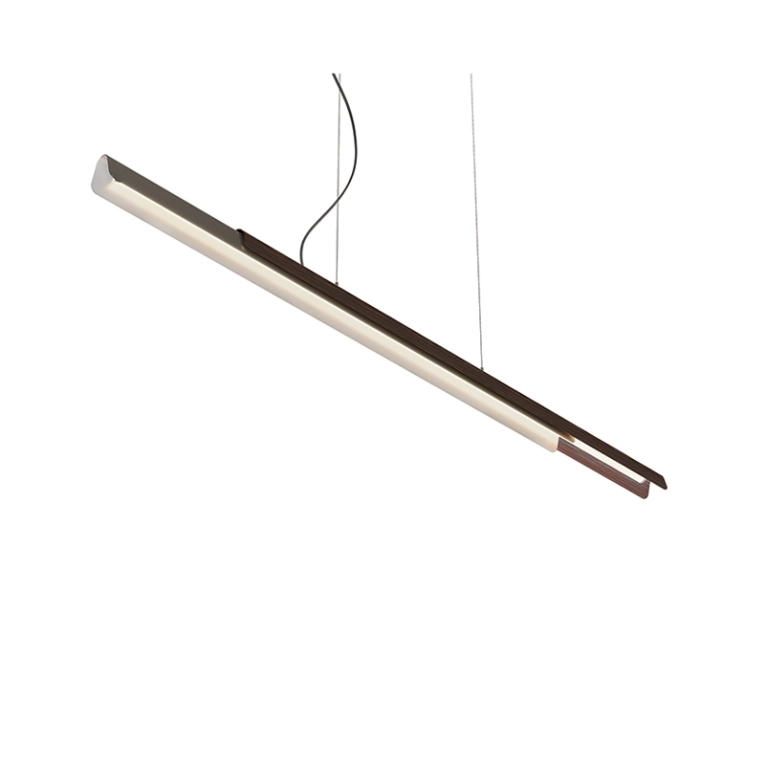 Suspension DALA LINEAR Gris foncé / bois  KDLN