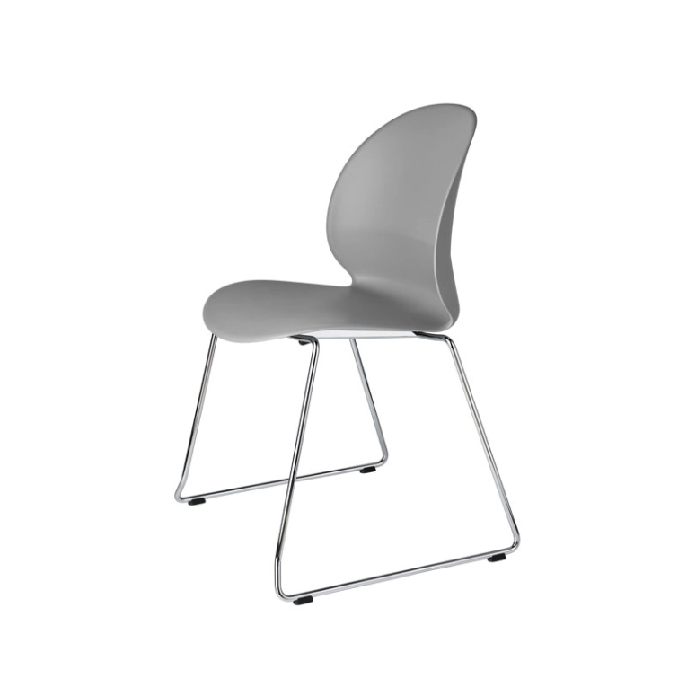 Chaise N02 RECYCLE piétement luge Gris FRITZ HANSEN