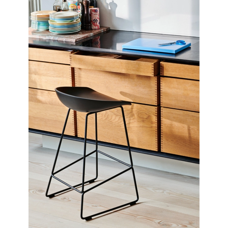 Tabouret haut ABOUT A STOOL AAS 38 H75 Teal green HAY