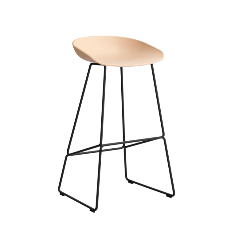 Tabouret haut ABOUT A STOOL AAS 38 H75 Pale peach HAY