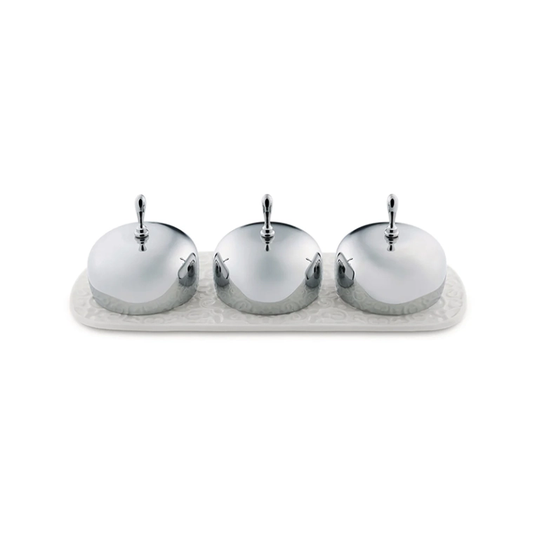 Accessoire de cuisine Confiturier DRESSED 3 compartiments Inox ALESSI