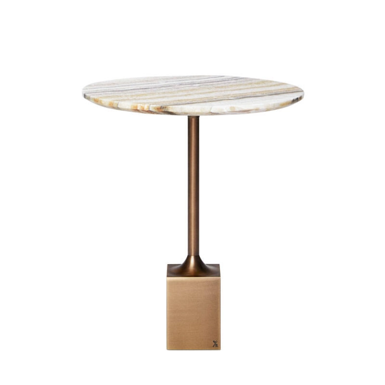Table d'appoint guéridon MADISON AVENUE Marbre Onice Velluto MAN OF PARTS