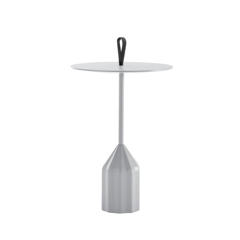 Table d'appoint guéridon BURIN MINI avec poignée Blanc VICCARBE