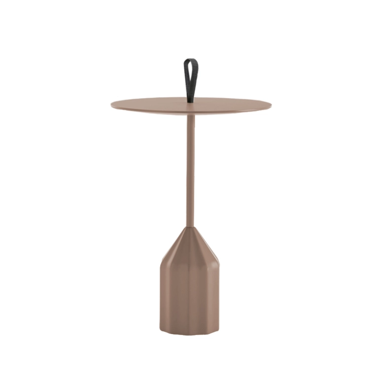 Table d'appoint guéridon BURIN MINI avec poignée Bronze VICCARBE