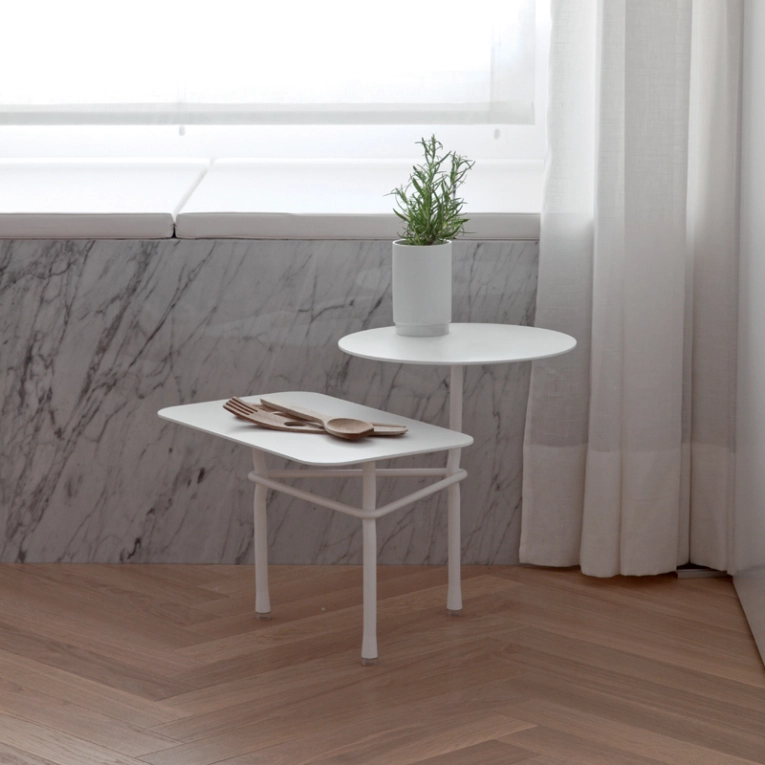 Table d'appoint guéridon TIERS MODELE A Chêne/ noir VICCARBE