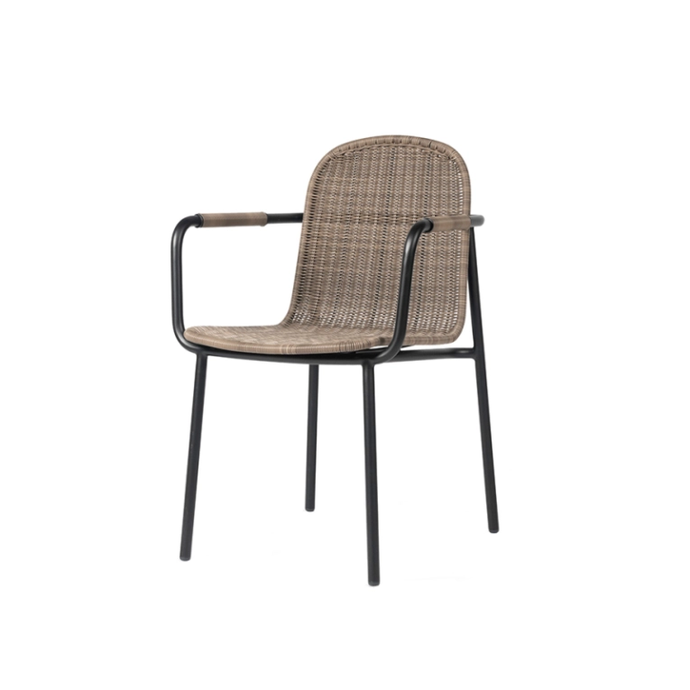 Chaise extérieur Chaise WICKED Noir/Taupe VINCENT SHEPPARD