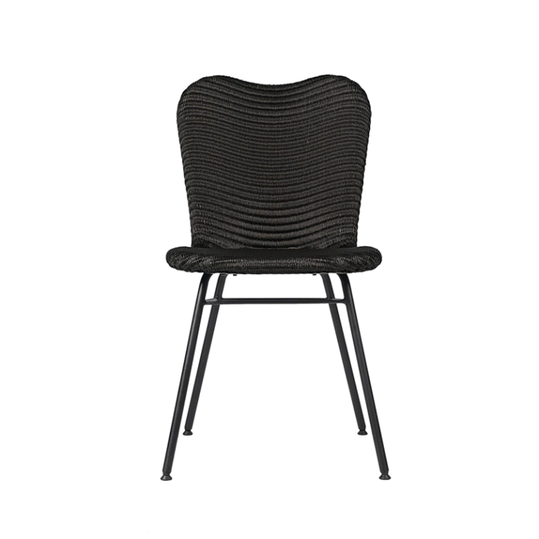 Chaise LILY base acier Noir VINCENT SHEPPARD