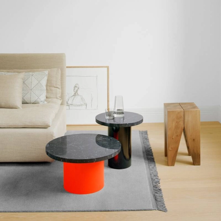 Table d'appoint guéridon CT09 ENOKI Ø 40 x H 40 Noir E15