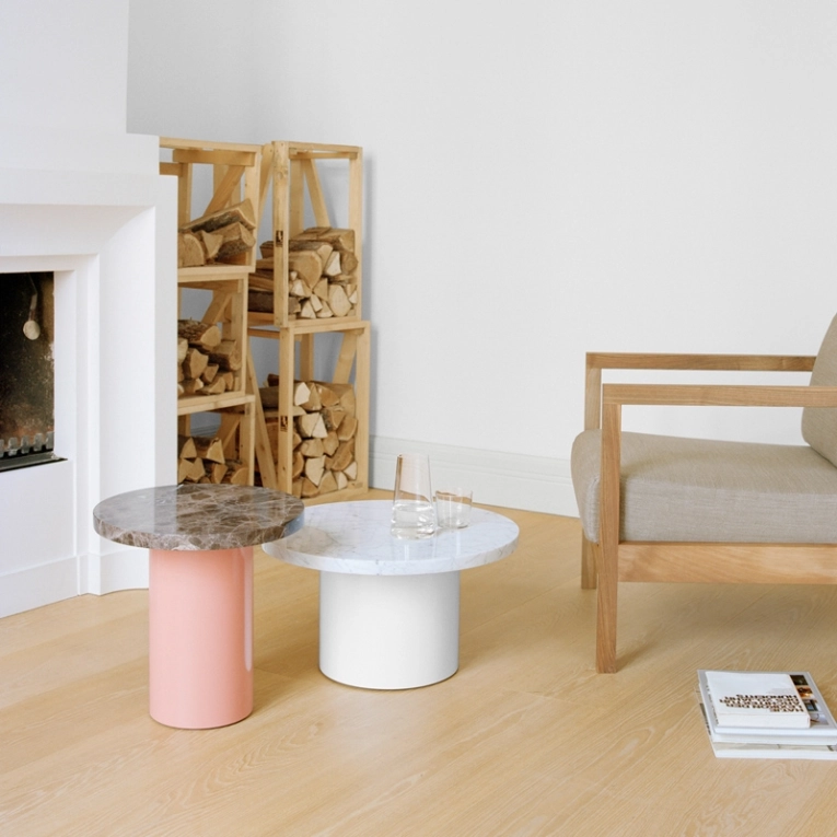 Table basse CT09 ENOKI Ø 55 x H 30 Blanc E15