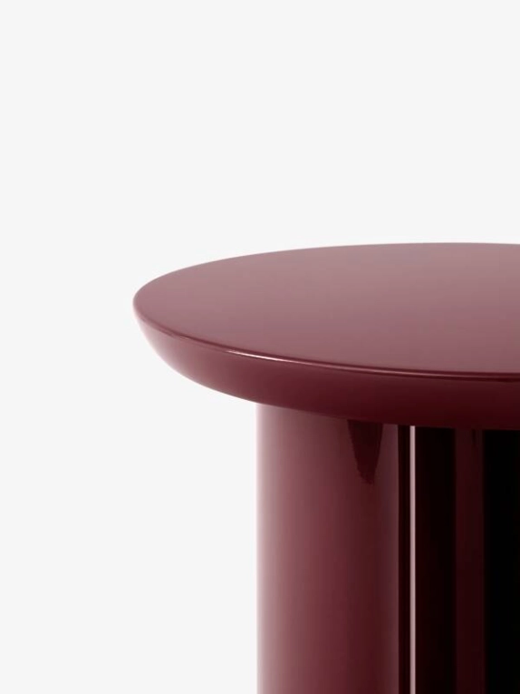 Table d'appoint guéridon TUNG JA3 Rouge bordeaux AND TRADITION