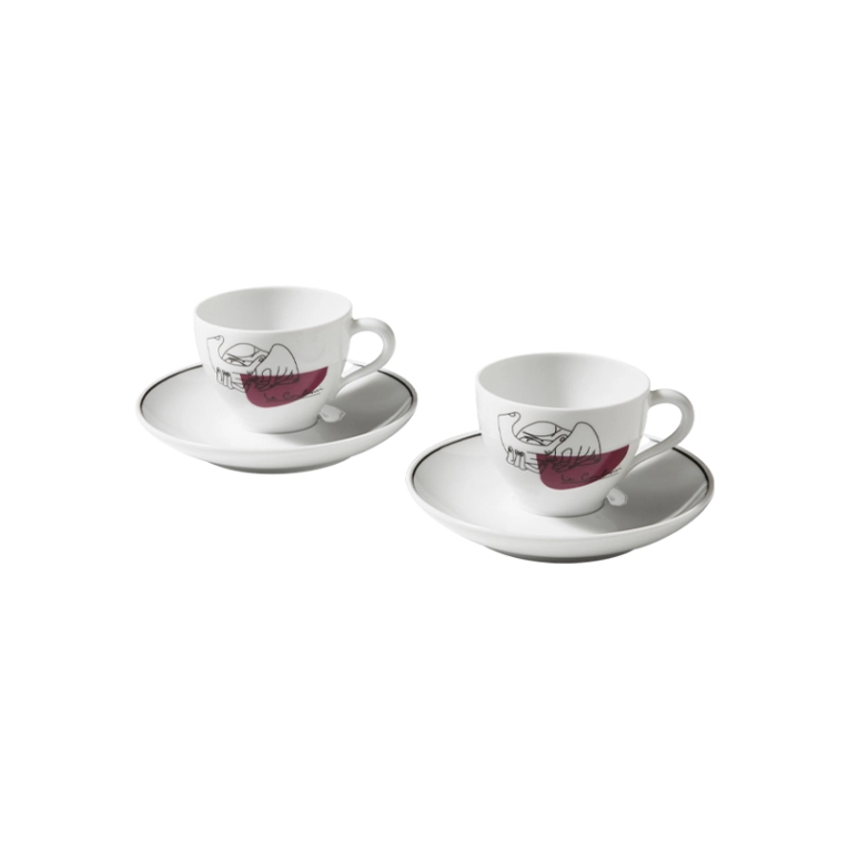 Café & Thé Service à café pour 2 PRUNIER Blanc CASSINA
