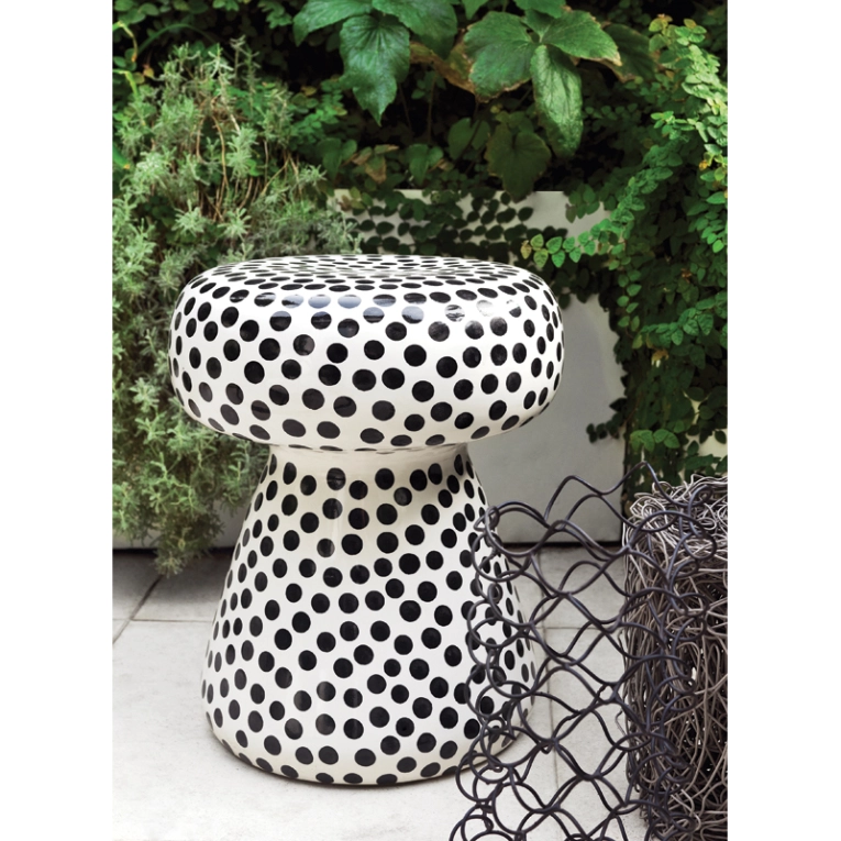 Table basse extérieur Guéridon INOUT 44 Pois noirs GERVASONI