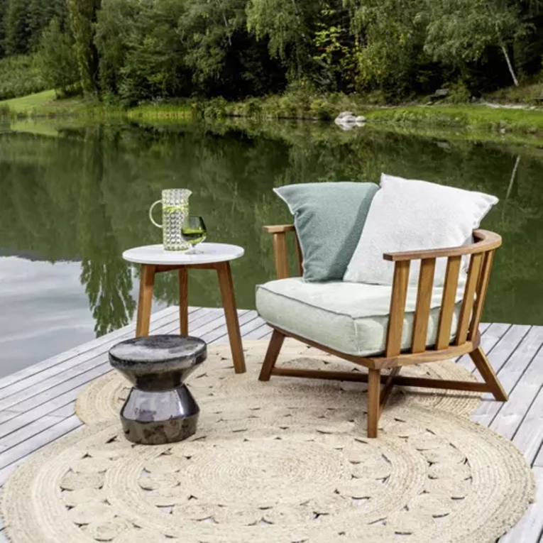 Table basse extérieur Guéridon INOUT 47 Gris anthracite GERVASONI