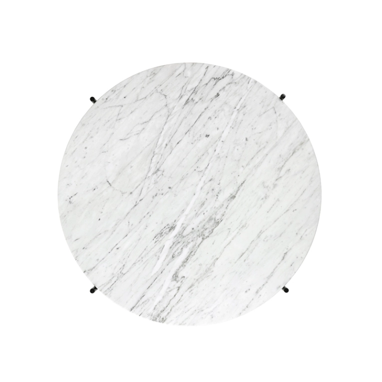 Table basse TS COFFEE Ø 80 Marbre Carrara blanc GUBI