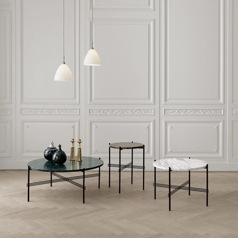 Table basse TS COFFEE Ø 80 Marbre Emperador gris GUBI