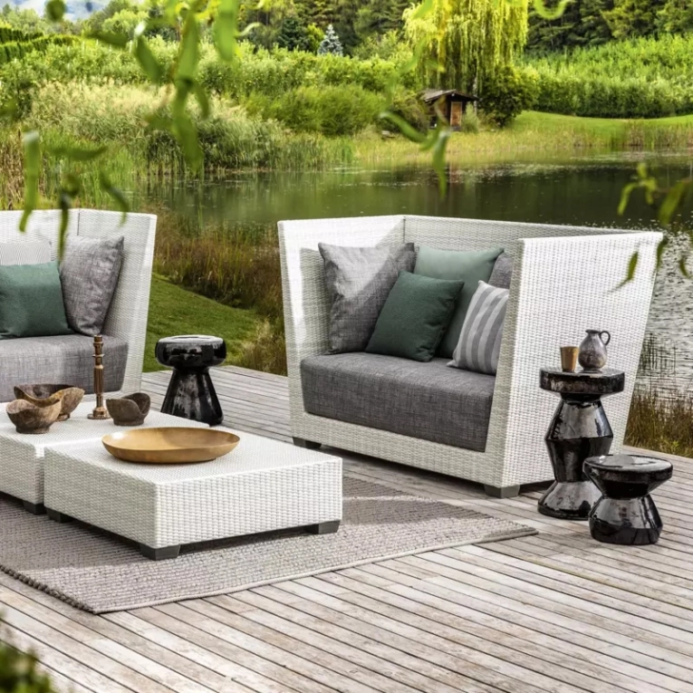 Table basse extérieur Guéridon INOUT 49 Gris anthracite GERVASONI