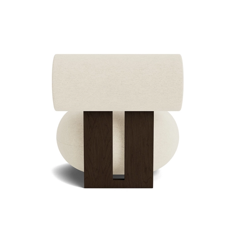 Fauteuil HIPPO Barnum Bouclé 24/ chêne fumé foncé NORR11