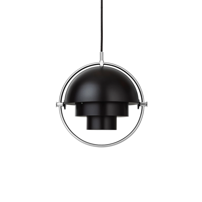 Suspension MULTI-LITE Small Chrome/ noir GUBI