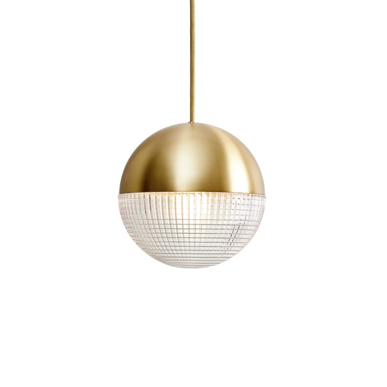 Suspension LITTLE LENS FLAIR Laiton brossé LEE BROOM
