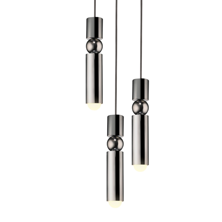 Suspension FULCRUM CHANDELIER 3 PIECES Chrome poli LEE BROOM