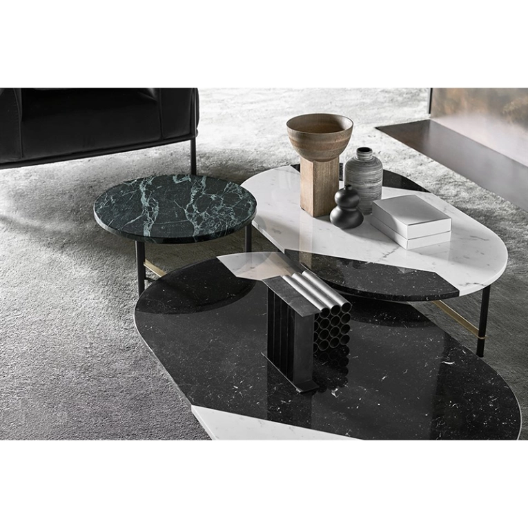 Table basse COOKIES CIRCLE M Marbre Verde Alpi GALLOTTI & RADICE