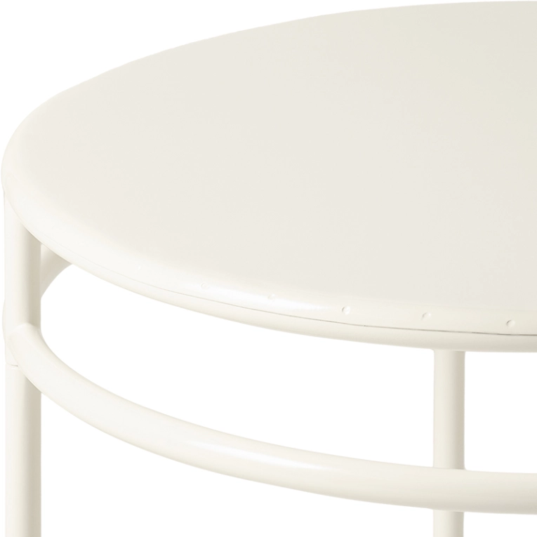 Table basse T37 Ø80  Blanc perlé TOLIX