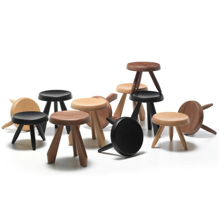Tabouret 523 MERIBEL Noyer CASSINA