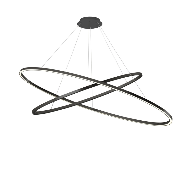 Suspension ELLISSE DOUBLE Noir NEMO LIGHTING