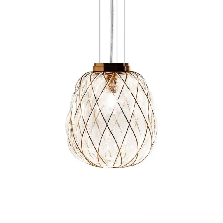 Suspension PINECONE Medium Or/ transparent FONTANA ARTE