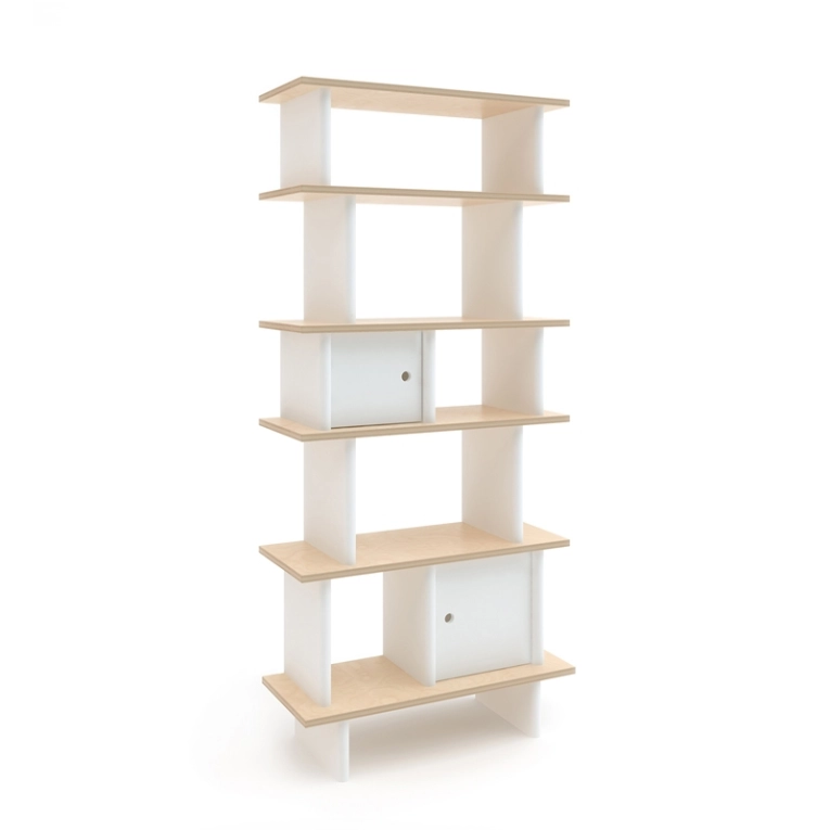 Rangement enfant MINI LIBRARY verticale Blanc/ bouleau OEUF NYC