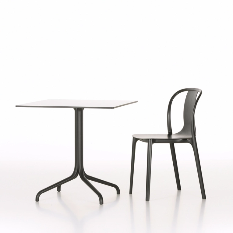 Chaise BELLEVILLE CHAIR plastique Noir VITRA