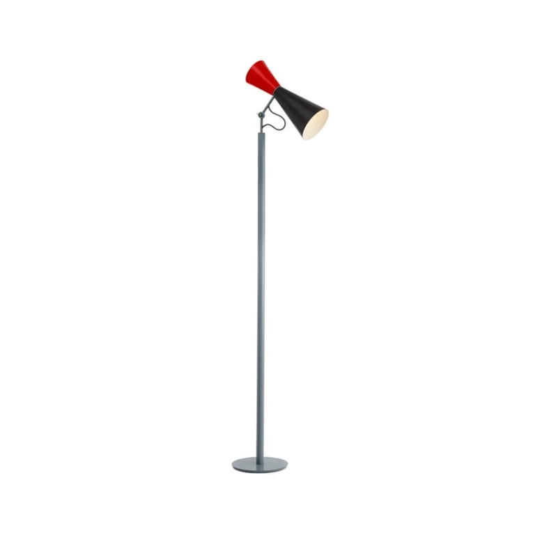 Lampadaire PARLIAMENT Noir/rouge NEMO LIGHTING