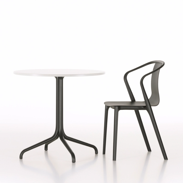 Chaise BELLEVILLE ARMCHAIR plastique Crème VITRA