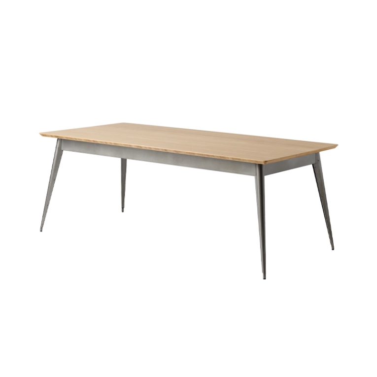 Table Table 55 200x95 plateau chêne Brut verni TOLIX