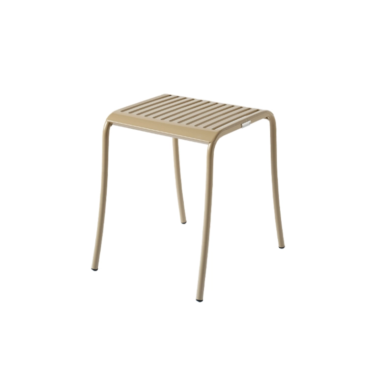 Tabouret extérieur Tabouret PATIO LAMES Beige gris TOLIX