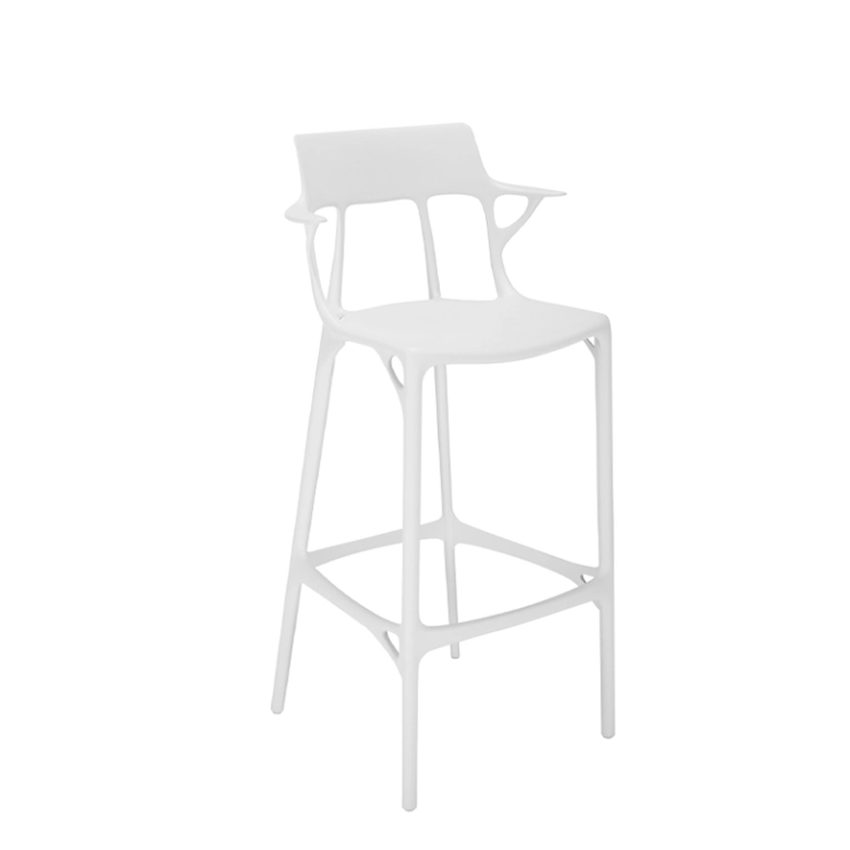 Tabouret haut A.I. RECYCLED Blanc KARTELL