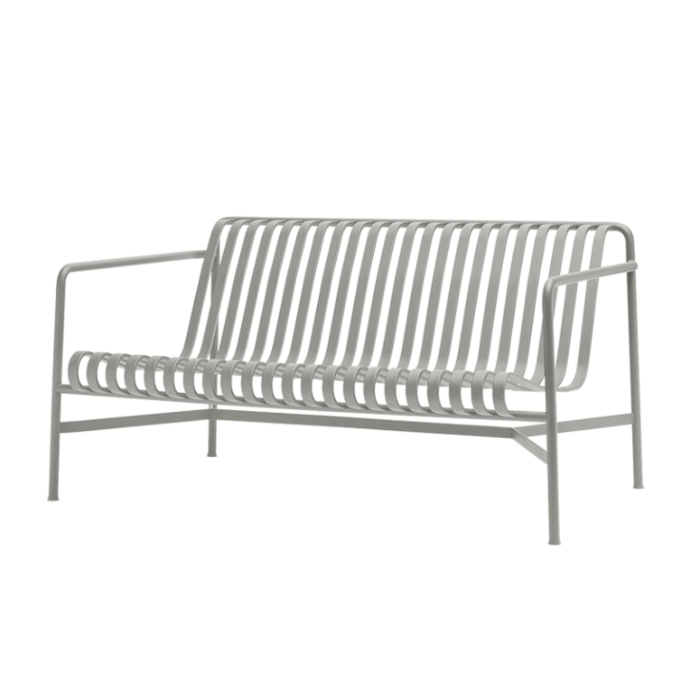 Banc PALISSADE LOUNGE L139 Gris clair HAY