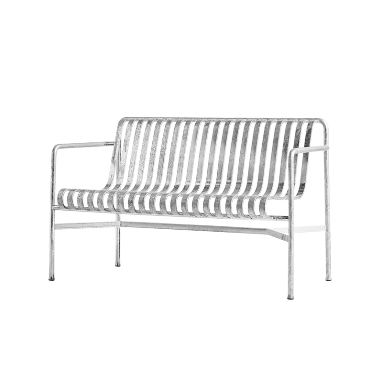 Banc extérieur PALISSADE L128 Galvanisé HAY