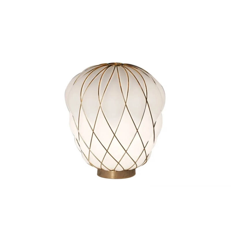 Lampe à poser PINECONE Medium Or/ blanc FONTANA ARTE