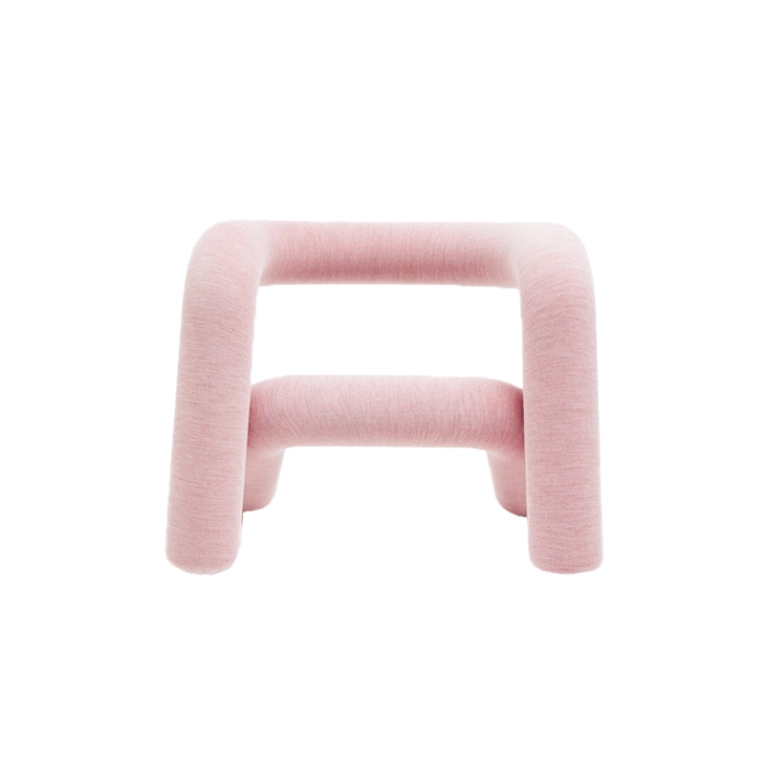 Fauteuil EXTRA BOLD Mélangé écru rouge MOUSTACHE