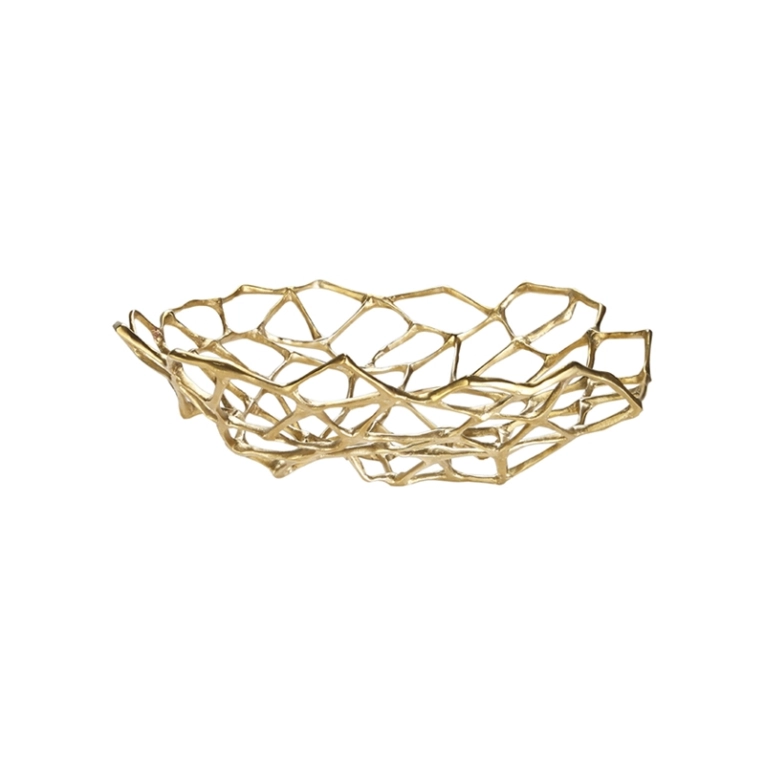 Centre de table & corbeille Coupe BONE Large Or TOM DIXON