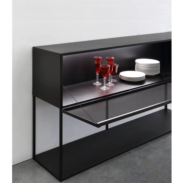 Meuble de rangement TRISTANO SIDEBOARD H82 Noir cuivré sablé ZEUS