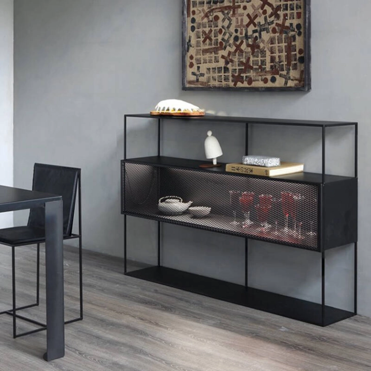 Meuble de rangement TRISTANO SIDEBOARD H103 Noir cuivré sablé ZEUS