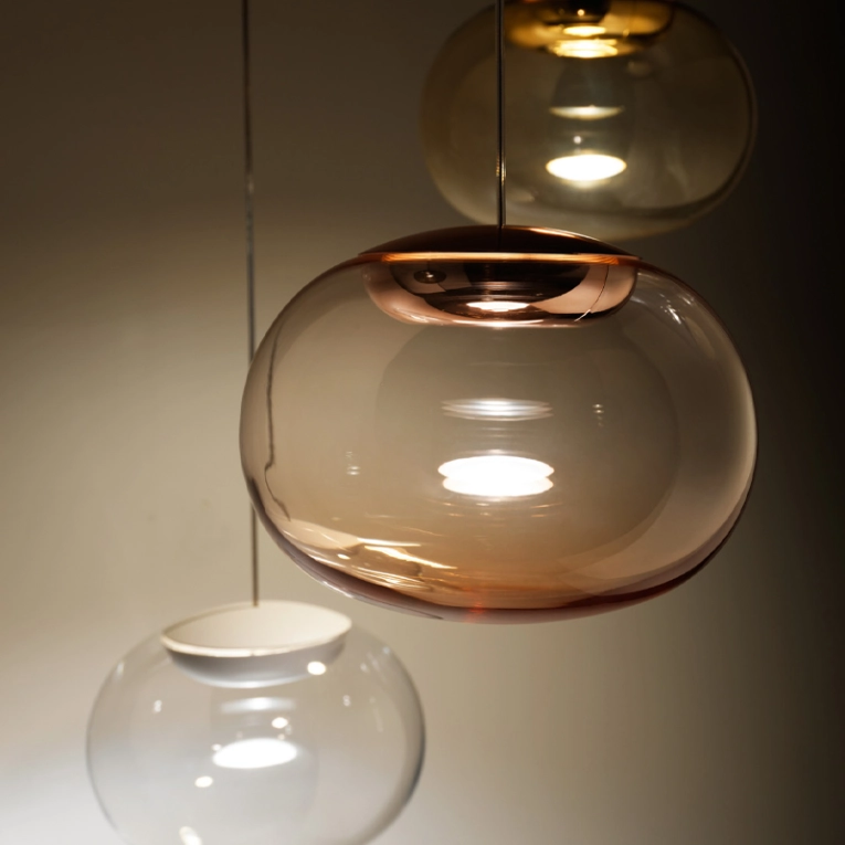 Suspension LA MARIÉE Nickel noir/Verre fumé STILNOVO