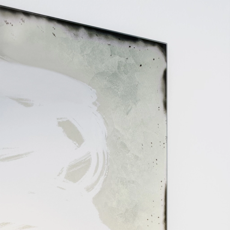 Miroir Miroir SCRIBBLE 75x100 Argent GLAS ITALIA