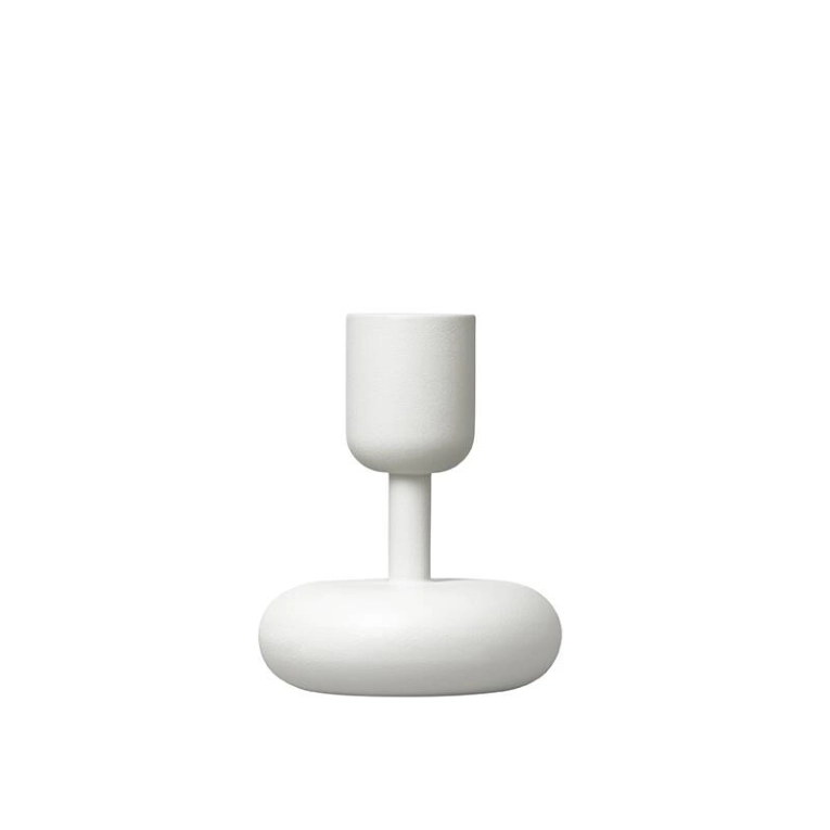 Photophore, bougeoir et bougie Bougeoir NAPPULA H 10 Blanc IITTALA