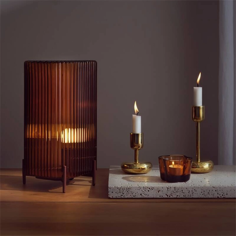 Photophore, bougeoir et bougie Bougeoir NAPPULA H 10 Laiton IITTALA