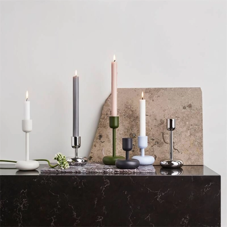 Photophore, bougeoir et bougie Bougeoir NAPPULA H 10 Acier IITTALA